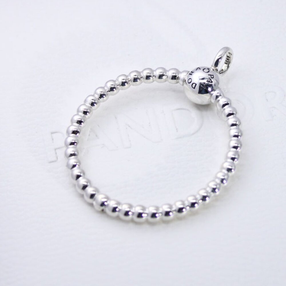 Pandora Moments Medium Beaded O Pendant S925 Silver with box